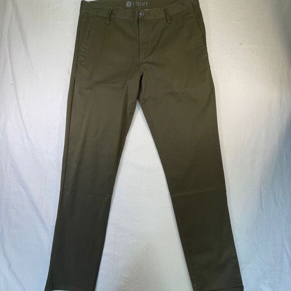 Vuori Green Stretch Classic Fit Collins Twill Cotton Straight Chino Pant Size 33 - Picture 1 of 9